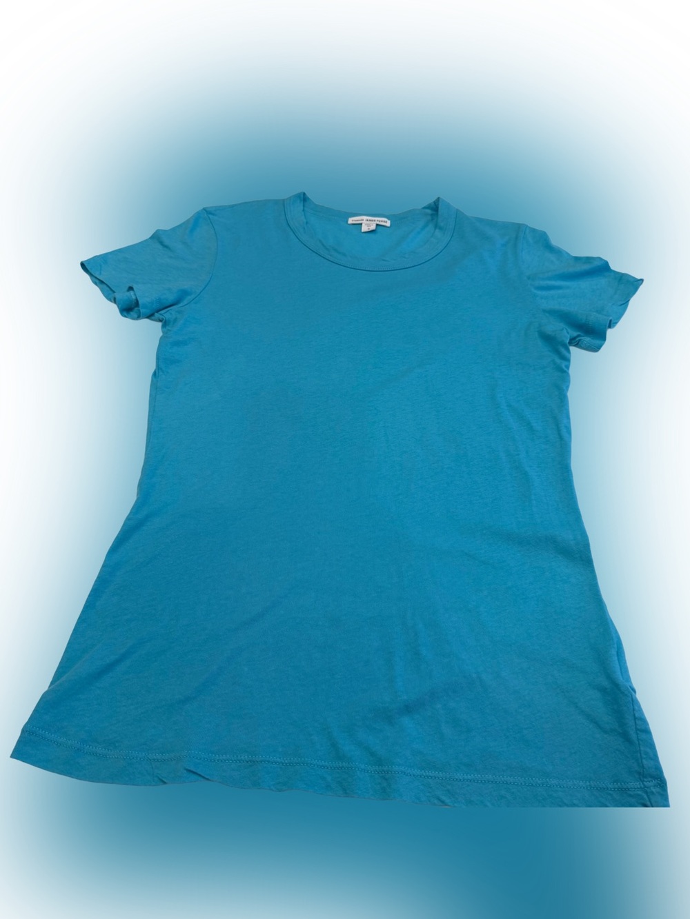 Standard James Perse Crew Neck Slub T-Shirt Turquoise/Aqua Sz M (2) EUC